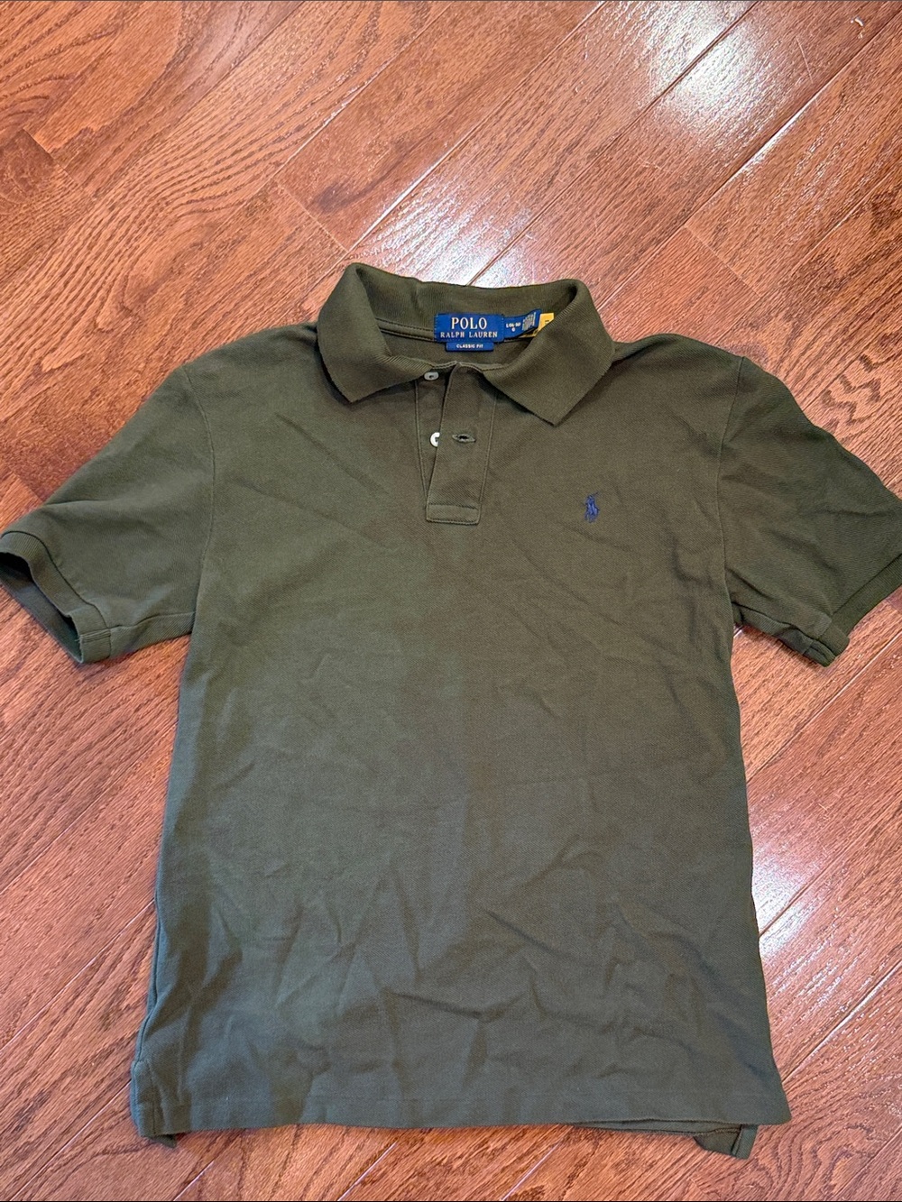 Boys Polo by Ralph Lauren Olive Green Classic Pique Polo Shirt